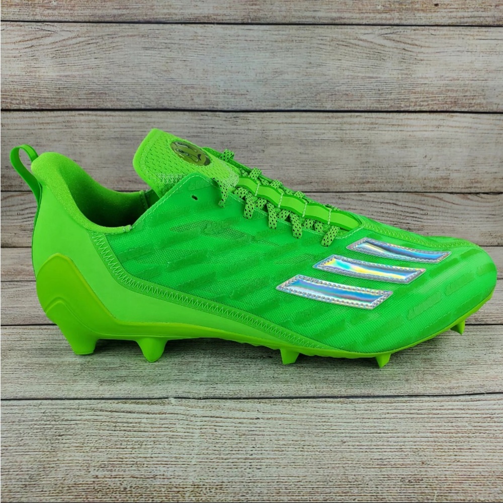Adidas Adizero Big Mood Lime Green Football Cleats Men's Size 14